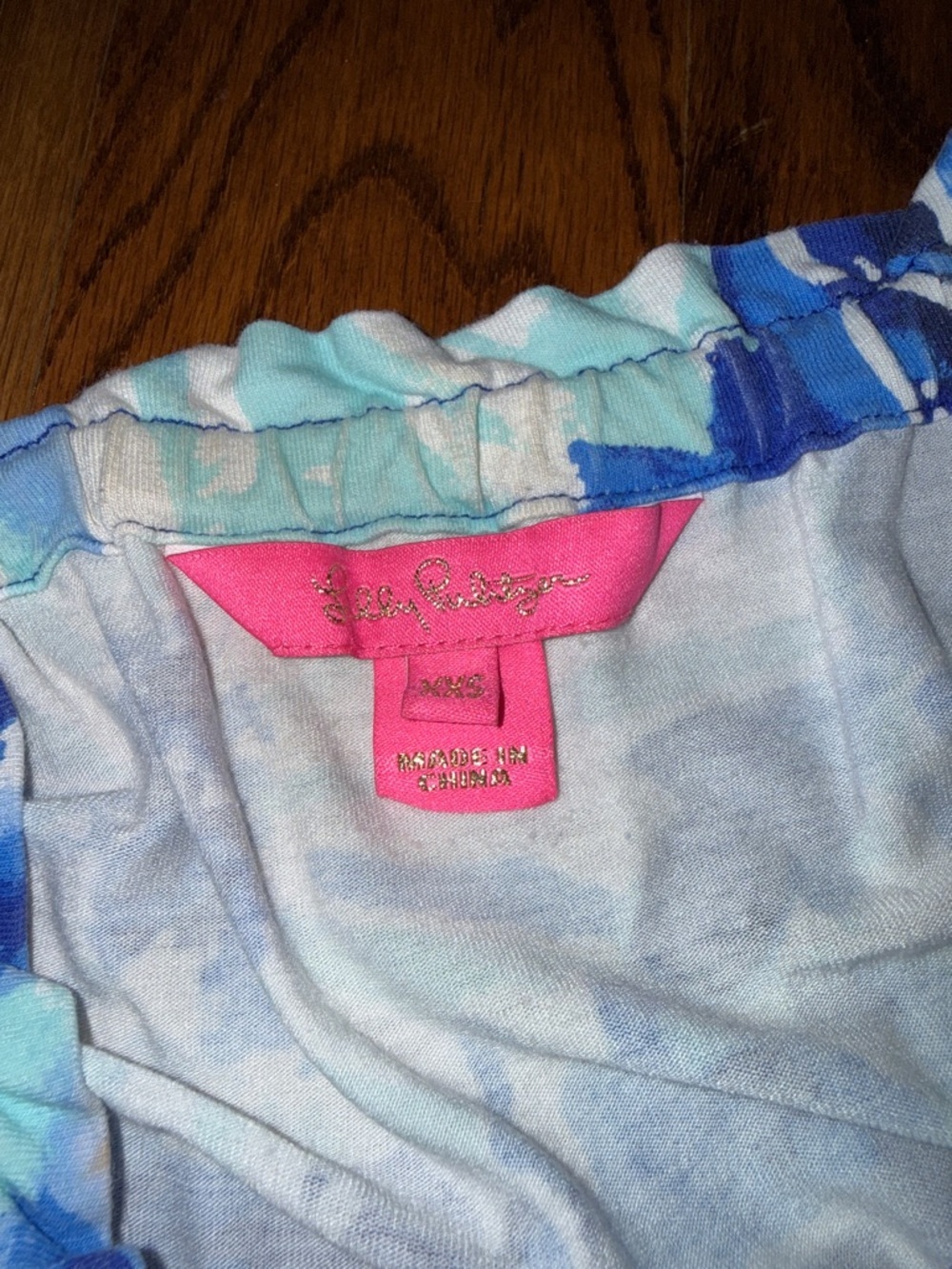 LILLY PULITZER Calla Off Shoulder Romper Catch N Keep Coastal Blue XXS GUC - Picture 5 of 6